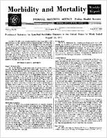 Morbidity and Mortality Weekly Report Vol 1 No 34 August 29 1952