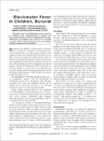 Blackwater Fever in Children Burundi