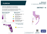 FL Congressional District 14 Stroke and Stroke Centers Map 118th Congress