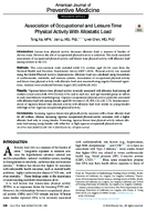 Association of Occupational and LeisureTime Physical Activity with Allostatic Load