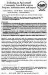 Evaluating an Agricultural Community Suicide Prevention Program Instrumentation and Impact