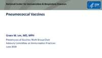 Pneumococcal vaccines