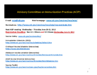Advisory Committee on Immunization Practices ACIP June 2021 2012  welcome  introductions