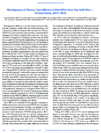 Meningococcal Disease Surveillance in Men Who Have Sex with Men  United States 20152016