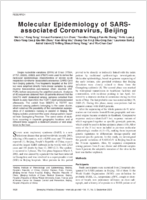 Molecular Epidemiology of SARSassociated Coronavirus Beijing