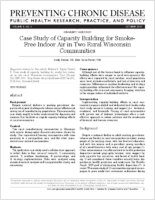 Case Study of Capacity Building for SmokeFree Indoor Air in Two Rural Wisconsin Communities