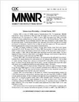 MMWR Morbidity and Mortality Weekly Report Vol 47 No 13 April 10 1998