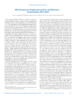 HIV Preexposure Prophylaxis by Race and Ethnicity  United States 20142016