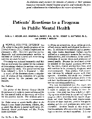 Patients reactions to a program in public mental health