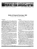 Births of Hispanic parentage 1981