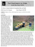 Operator of threewheeled agricultural sprayer was killed when machine overturned