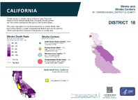 CA Congressional District 18 Stroke and Stroke Centers Map 118th Congress