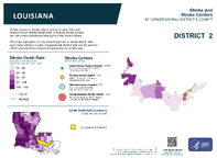 LA Congressional District 02 Stroke and Stroke Centers Map 118th Congress
