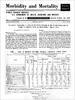 Morbidity and Mortality Weekly Report For release May 23 1958 Vol 7 No 20