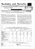 Morbidity and Mortality Weekly Report Vol 11 No 9 for Release March 9 1962