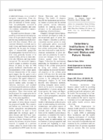 Veterinary Institutions in the Developing World Current Status and Future Needs