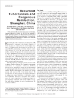 Recurrent Tuberculosis and Exogenous Reinfection Shanghai China