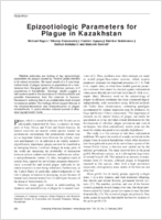 Epizootiologic Parameters for Plague in Kazakhstan