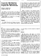 Toward the 1990 objectives for smoking measuring the progress with 1985 NHIS data