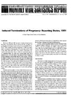 Induced terminations of pregnancy reporting states 1981