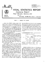 Summary Report Final Mortality Statistics 1972 Part II Cause of Death