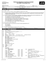 Multisystem inflammatory syndrome associated with COVID19 case report form