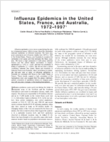 Influenza Epidemics in the United States France and Australia 197219971