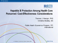 Hepatitis B protection among health care personnel  costeffectiveness considerations