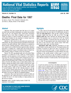 Deaths Final Data for 1997