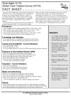 2002 Syria Ages 1315 Global Youth Tobacco Survey GYTS Fact Sheet
