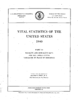 Vital Statistics of the United States 1940 Part II
