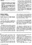 Health concerns of older women