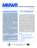 MMWR Morbidity and Mortality Weekly Report Vol 59 No 10 March 19 2010