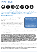 PPE CASE P20200103 Performance of Stockpiled AirPurifying Respirators Facility Three of Ten Inhalation and Exhalation Resistance and Filtration Efficiency Performance