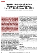 COVID19Related School Closures United States July 27 2020June 30 2022