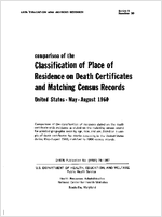 Comparison of the Classification of Place of Residence on Death Certificates and Matching Census Records United States  May  August 1960
