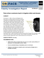 Farm driver overturns truck in irrigation ditch and drowns