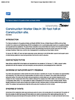Construction Worker Dies in 36Foot Fall at Construction Site FACE 8920