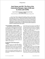 Host genes and HIV the role of the chemokine receptor gene CCR5 and its allele