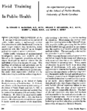 Field training in public health