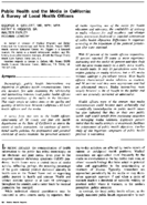 Public health and the media in California a survey of local health officers
