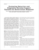 Evaluating Detection and Diagnostic Decision Support Systems for Bioterrorism Response