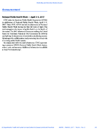 National Public Health Week  April 39 2017