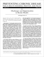 Challenges and Opportunities in Border Health1