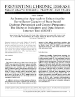 An Innovative Approach to Enhancing the Surveillance Capacity of Statebased Diabetes Prevention and Control Programs The Diabetes Indicators and Data Sources Internet Tool DIDIT