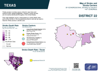 TX Congressional District 22 Stroke and Stroke Centers Map 119th Congress