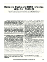 Domestic Ducks and H5N1 Influenza Epidemic Thailand