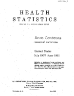 Acute conditions seasonal variations United States July 1957June 1961