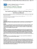 The Health and Welfare of Rural and Urban Cancer Survivors in Missouri