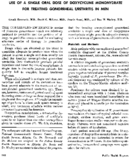 Use of a single dose of doxycycline monohydrate for treating gonorrheal urethritis in men